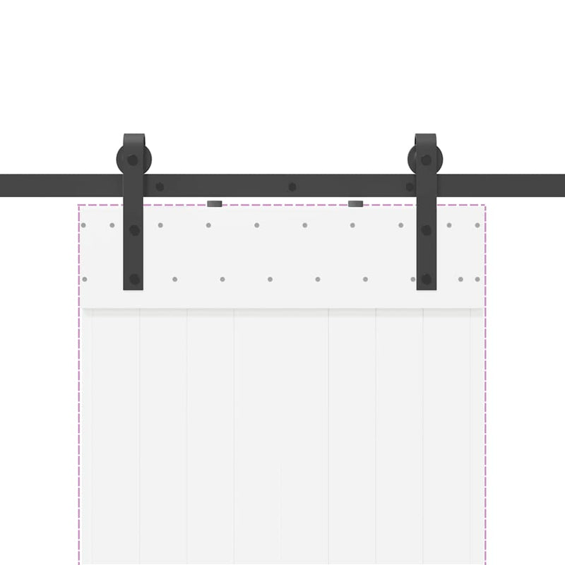vidaXL Sliding Door Hardware Kit 213,5 cm Steel Black