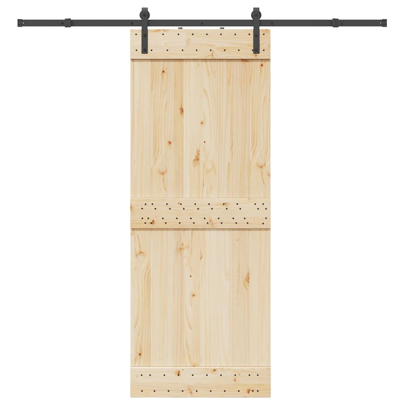 vidaXL Sliding Door Hardware Kit 213,5 cm Steel Black