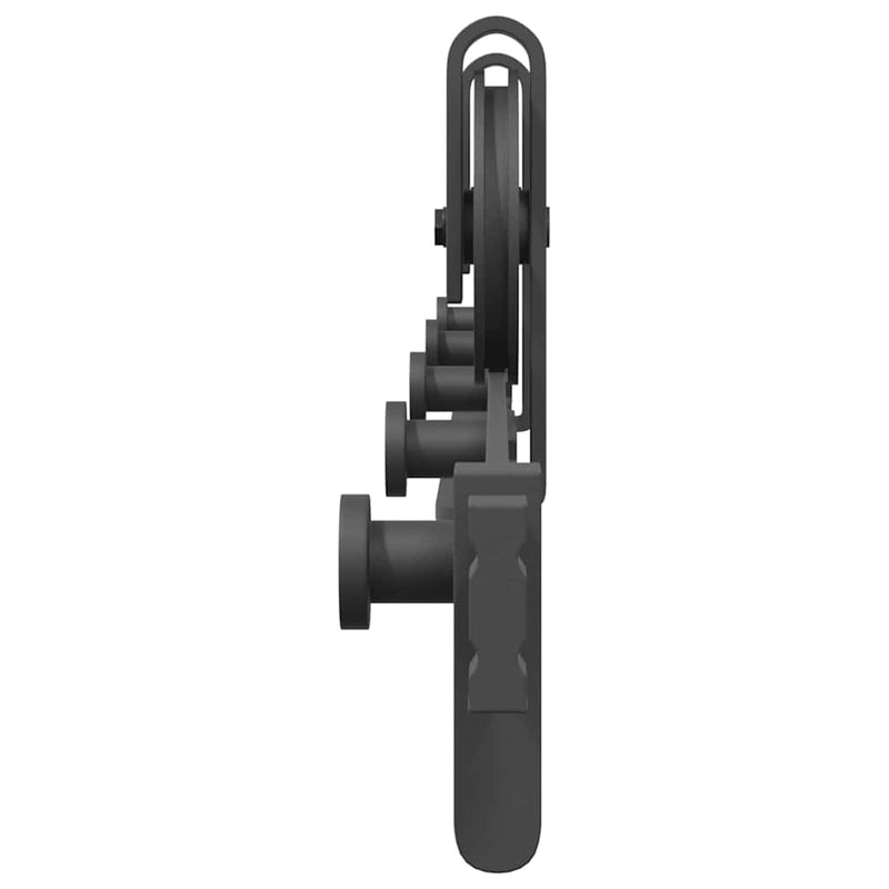 vidaXL Sliding Door Hardware Kit 183 cm Steel Black