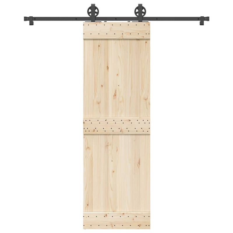 vidaXL Sliding Door Hardware Kit 183 cm Steel Black