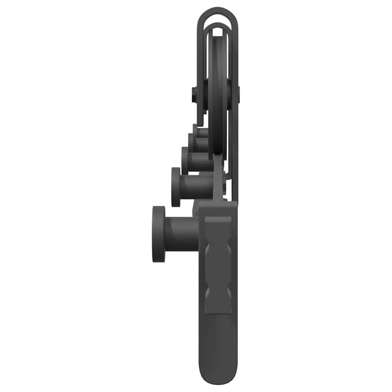 vidaXL Sliding Door Hardware Kit 200 cm Steel Black