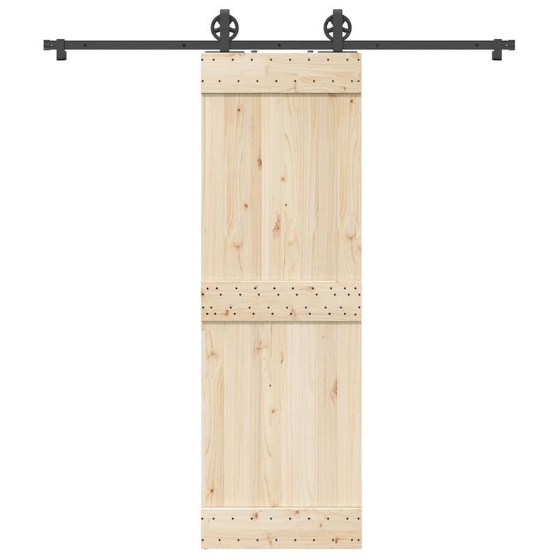 vidaXL Sliding Door Hardware Kit 200 cm Steel Black
