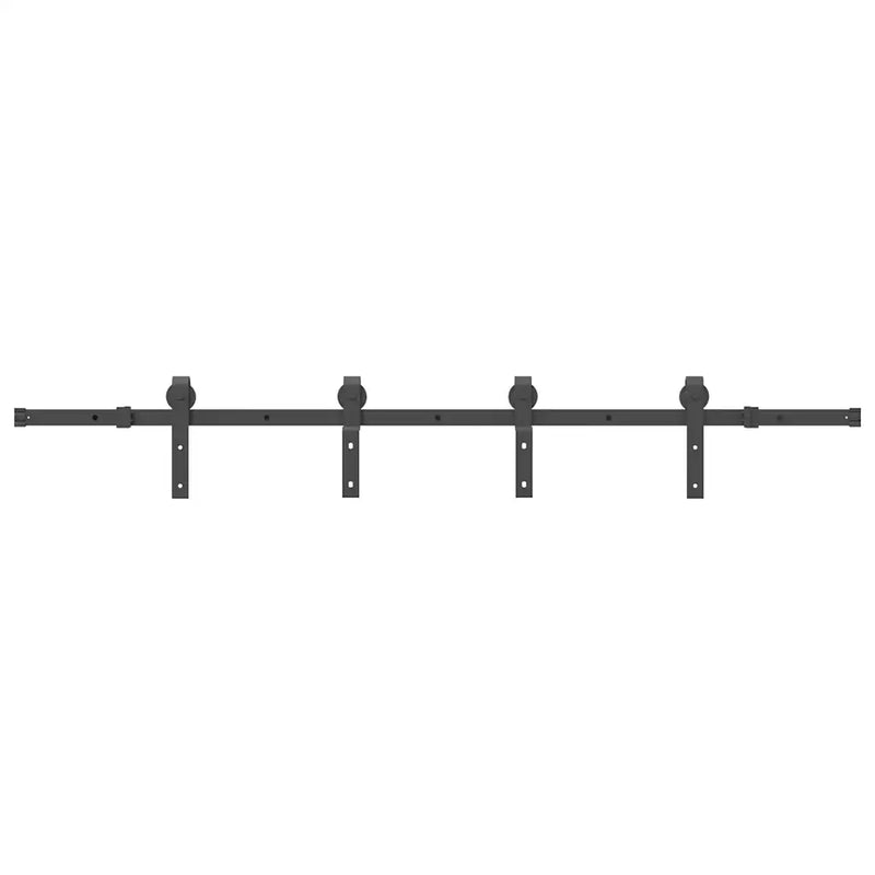 Sliding Door Hardware Kit 200 cm Steel Black
