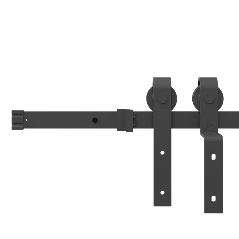 Sliding Door Hardware Kit 200 cm Steel Black