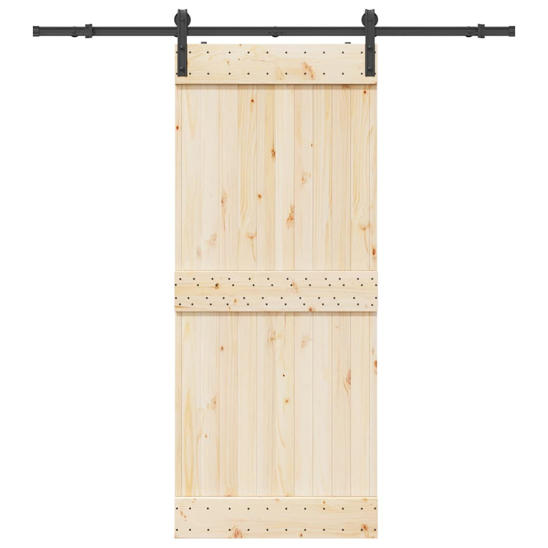 vidaXL Sliding Door Hardware Kit 183 cm Steel Black