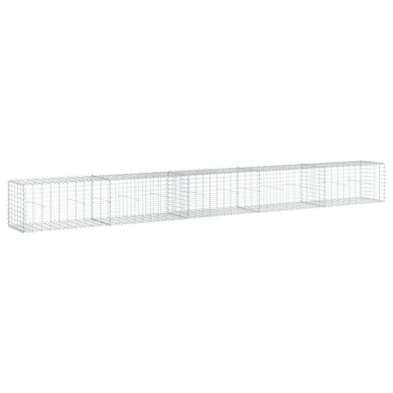 Gabion Basket with Cover 500x50x50 cm Galvanised Iron