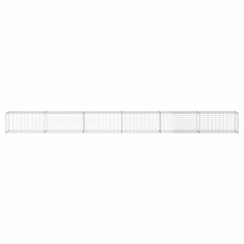 Gabion Basket with Cover 600x50x50 cm Galvanised Iron