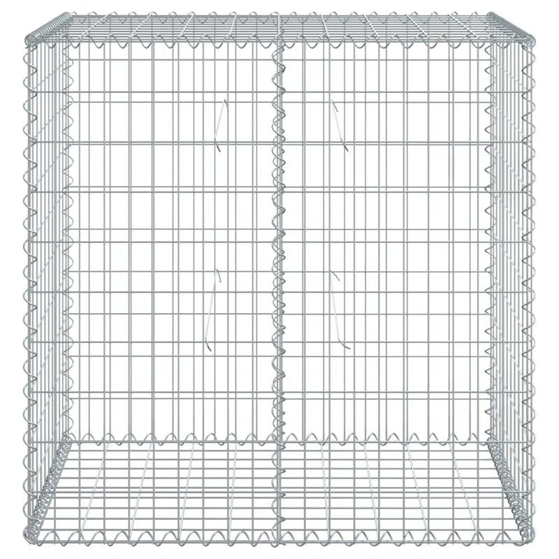 Gabion Basket with Cover 100x50x100 cm Galvanised Iron