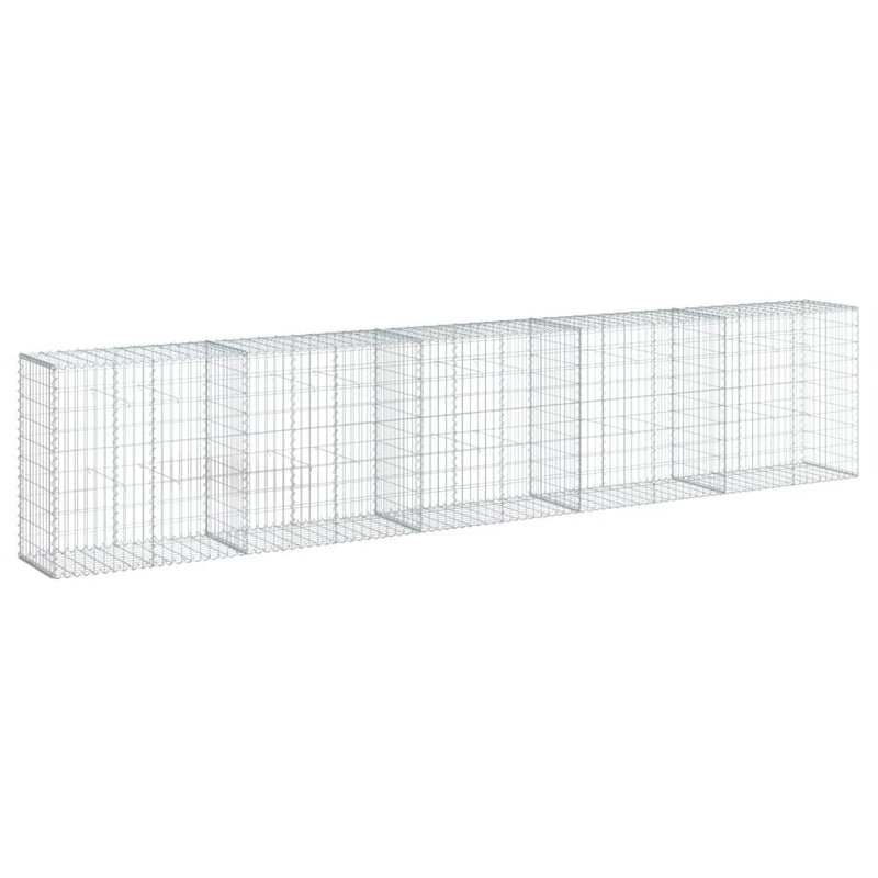 vidaXL Gabion Basket with Cover 500x50x100 cm Galvanised Iron