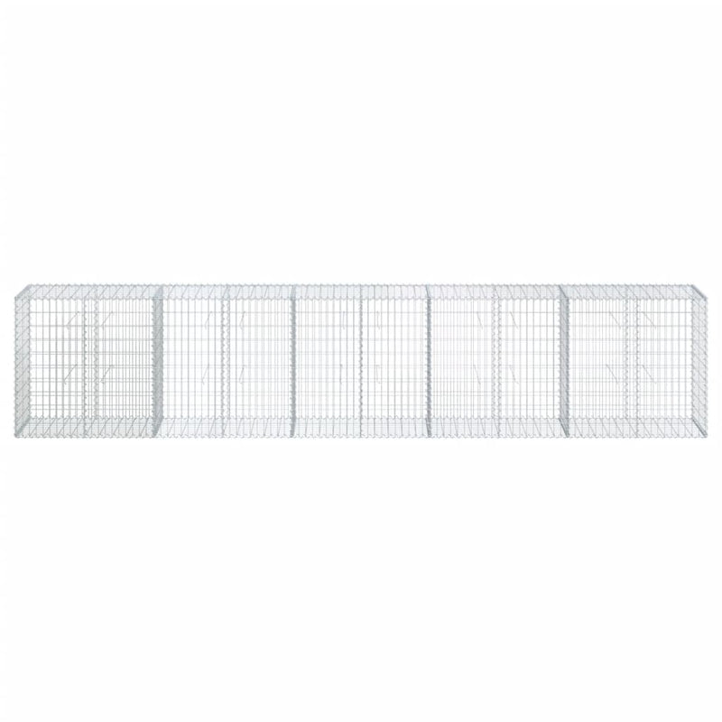 vidaXL Gabion Basket with Cover 500x50x100 cm Galvanised Iron