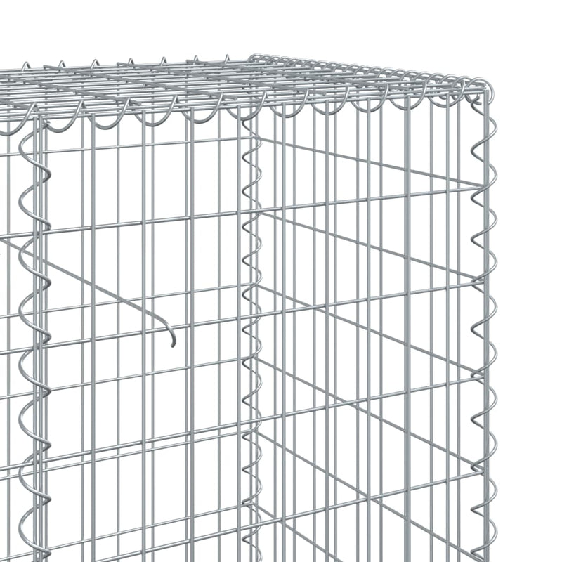 vidaXL Gabion Basket with Cover 500x50x100 cm Galvanised Iron