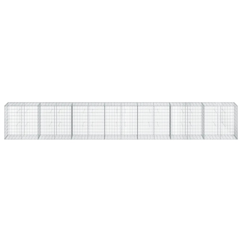 Gabion Basket with Cover 700x50x100 cm Galvanised Iron
