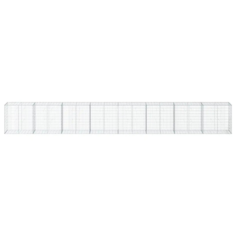 Gabion Basket with Cover 800x50x100 cm Galvanised Iron