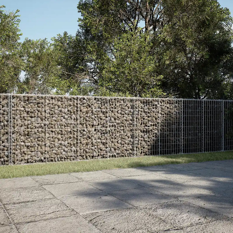 Gabion Basket with Cover 800x50x100 cm Galvanised Iron