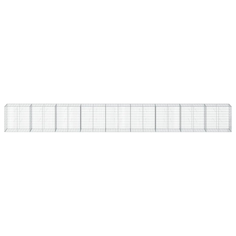 Gabion Basket with Cover 900x50x100 cm Galvanised Iron