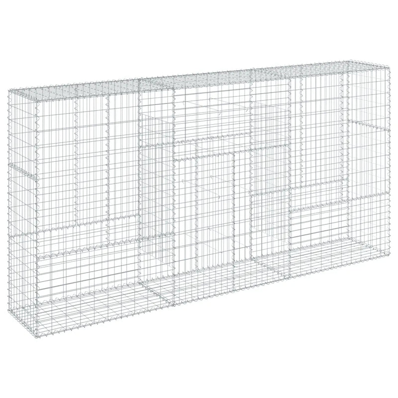 Gabion Basket with Cover 300x50x150 cm Galvanised Iron
