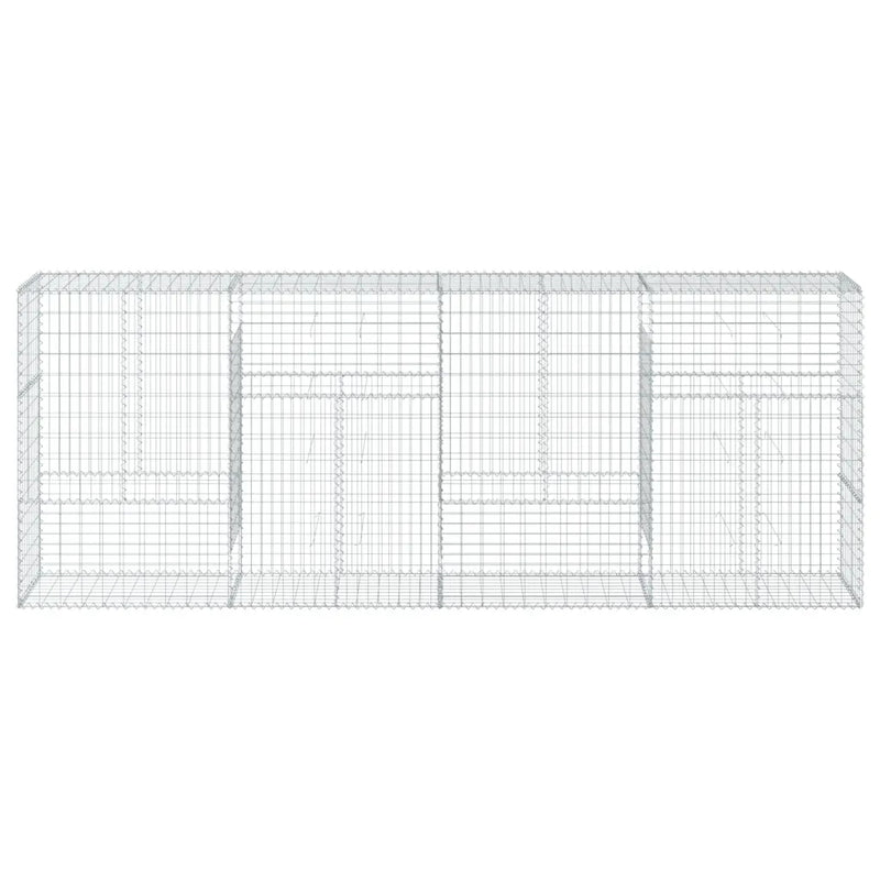 Gabion Basket with Cover 400x50x150 cm Galvanised Iron