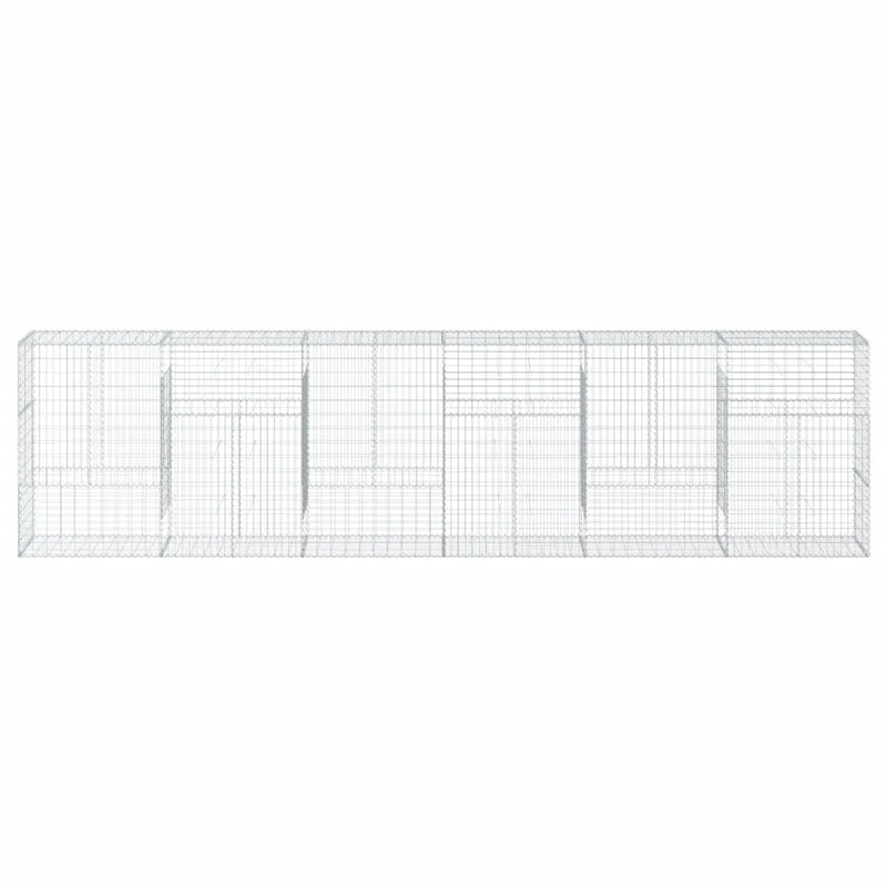 Gabion Basket with Cover 600x50x150 cm Galvanised Iron