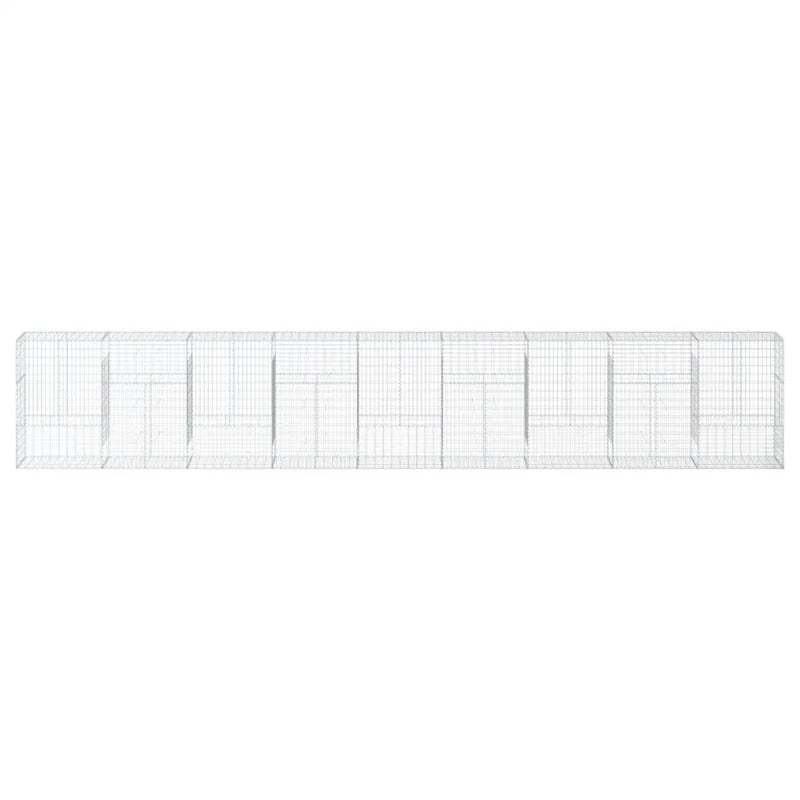 Gabion Basket with Cover 900x50x150 cm Galvanised Iron