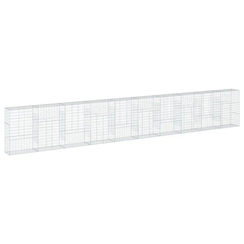 Gabion Basket with Cover 1000x50x150 cm Galvanised Iron