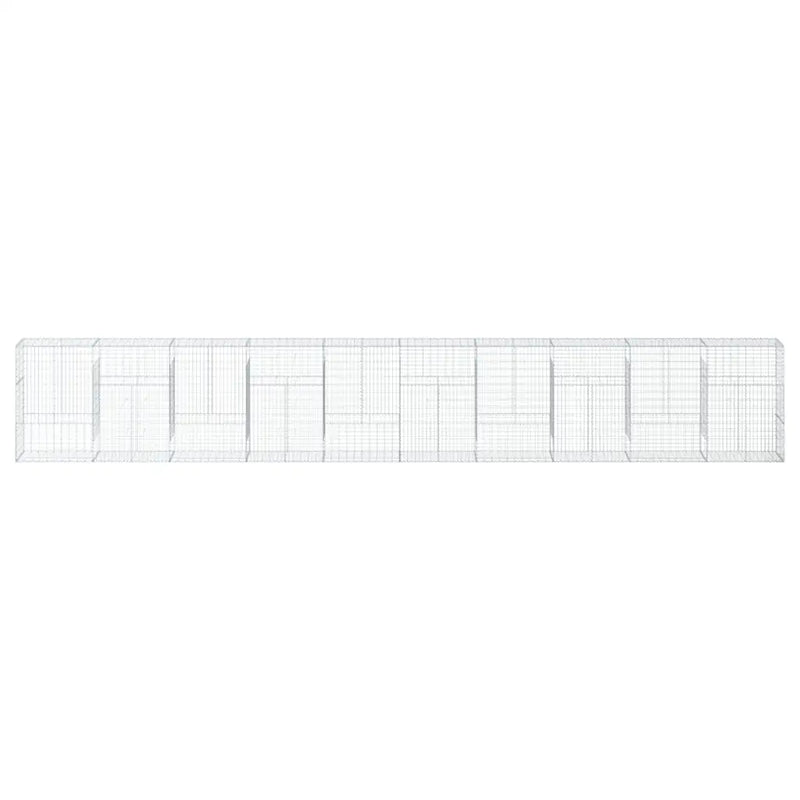 Gabion Basket with Cover 1000x50x150 cm Galvanised Iron