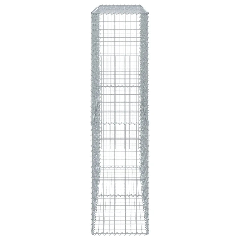 Gabion Basket with Cover 200x50x200 cm Galvanised Iron