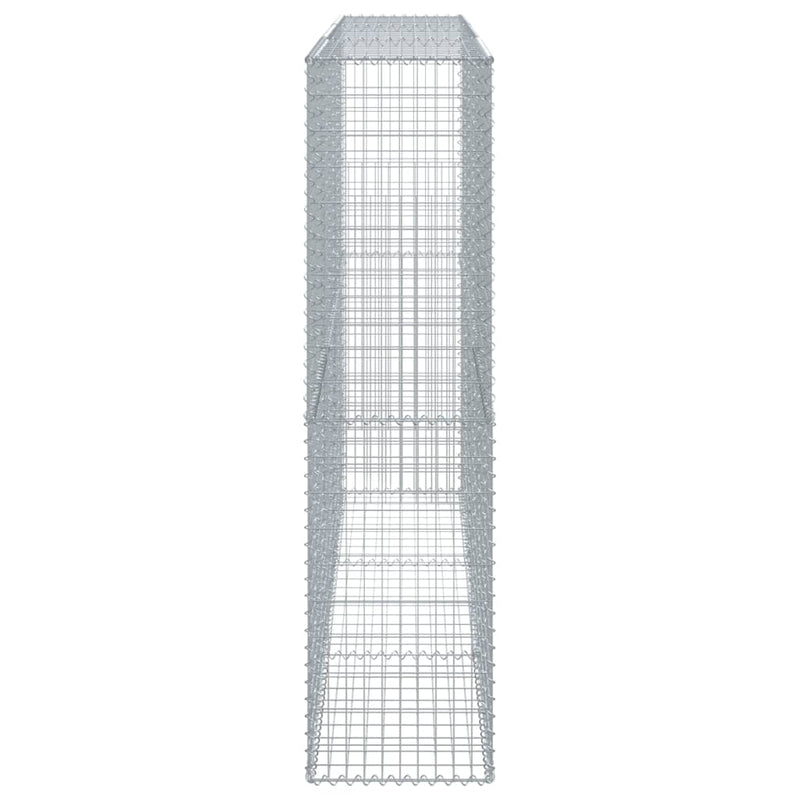 vidaXL Gabion Basket with Cover 300x50x200 cm Galvanised Iron