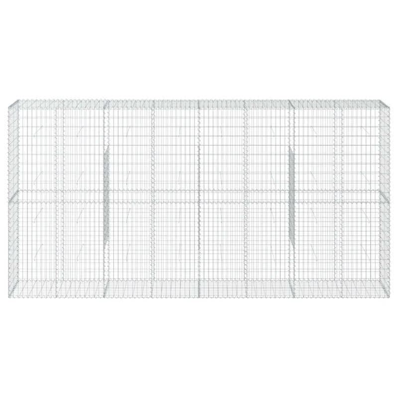 Gabion Basket with Cover 400x50x200 cm Galvanised Iron