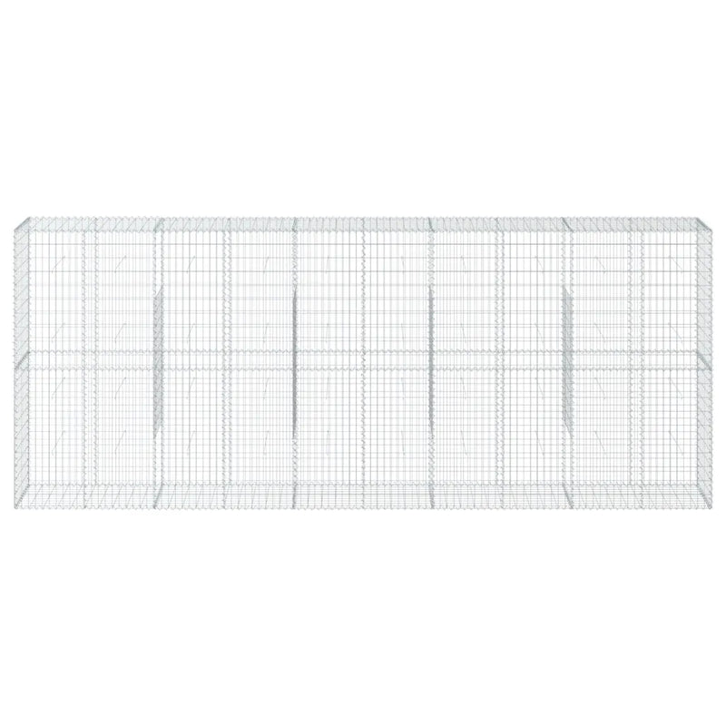 Gabion Basket with Cover 500x50x200 cm Galvanised Iron