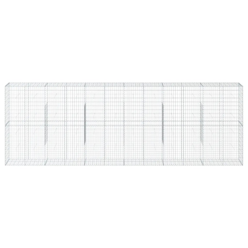 Gabion Basket with Cover 600x50x200 cm Galvanised Iron