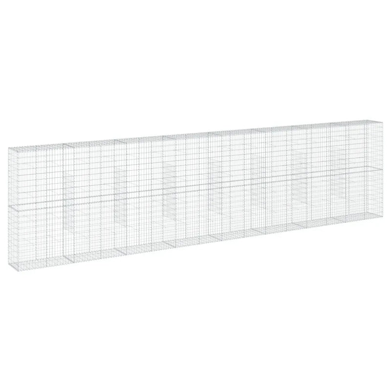 Gabion Basket with Cover 800x50x200 cm Galvanised Iron