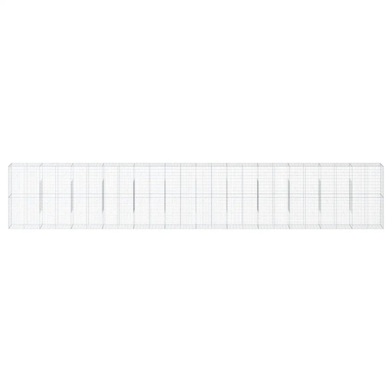 Gabion Basket with Cover 1200x50x200 cm Galvanised Iron