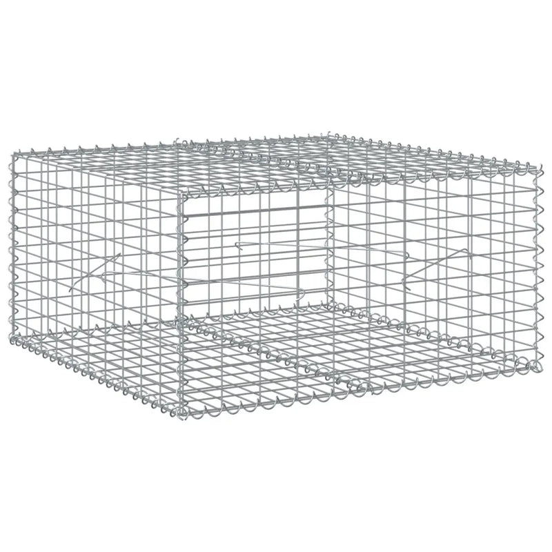 Gabion Basket with Cover 100x100x50 cm Galvanised Iron
