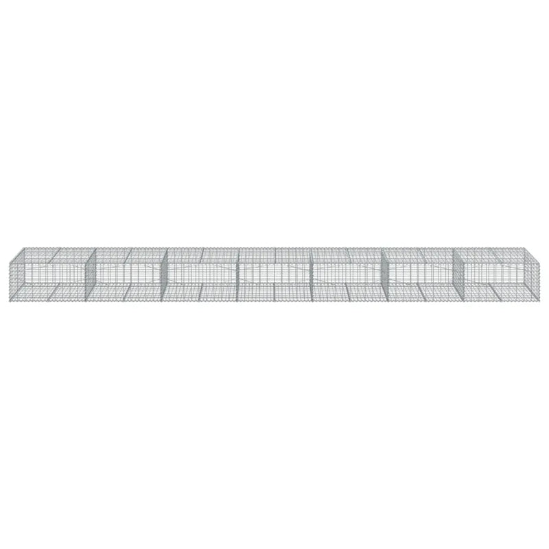 Gabion Basket with Cover 700x100x50 cm Galvanised Iron