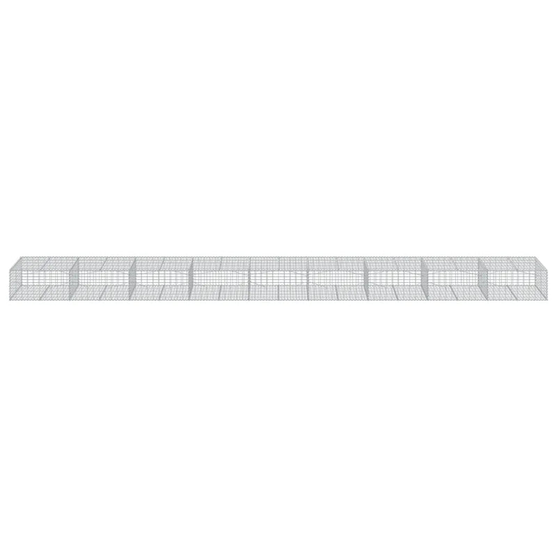 Gabion Basket with Cover 900x100x50 cm Galvanised Iron