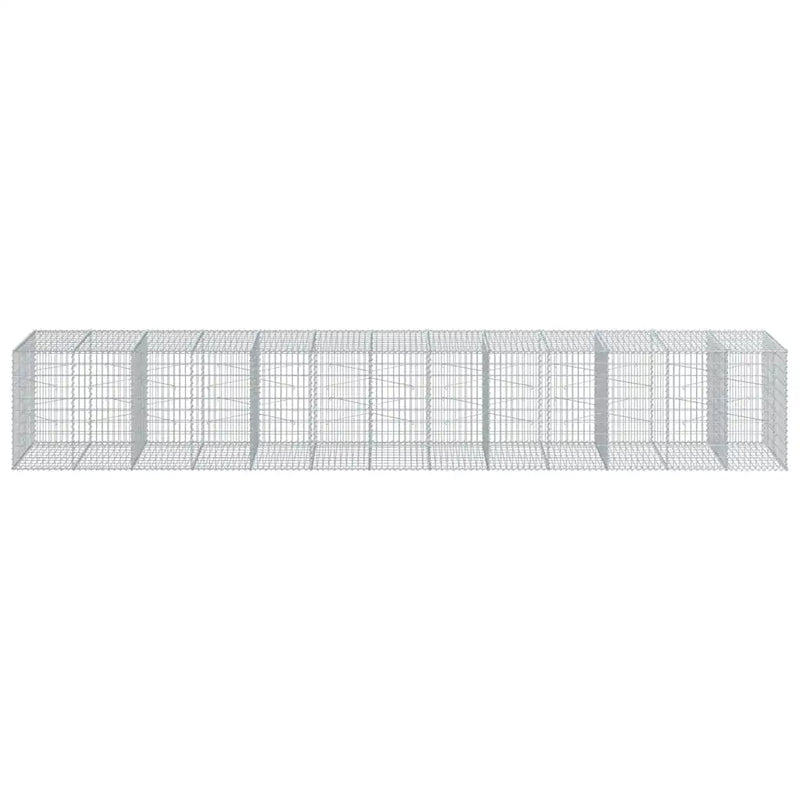 Gabion Basket with Cover 650x100x100 cm Galvanised Iron