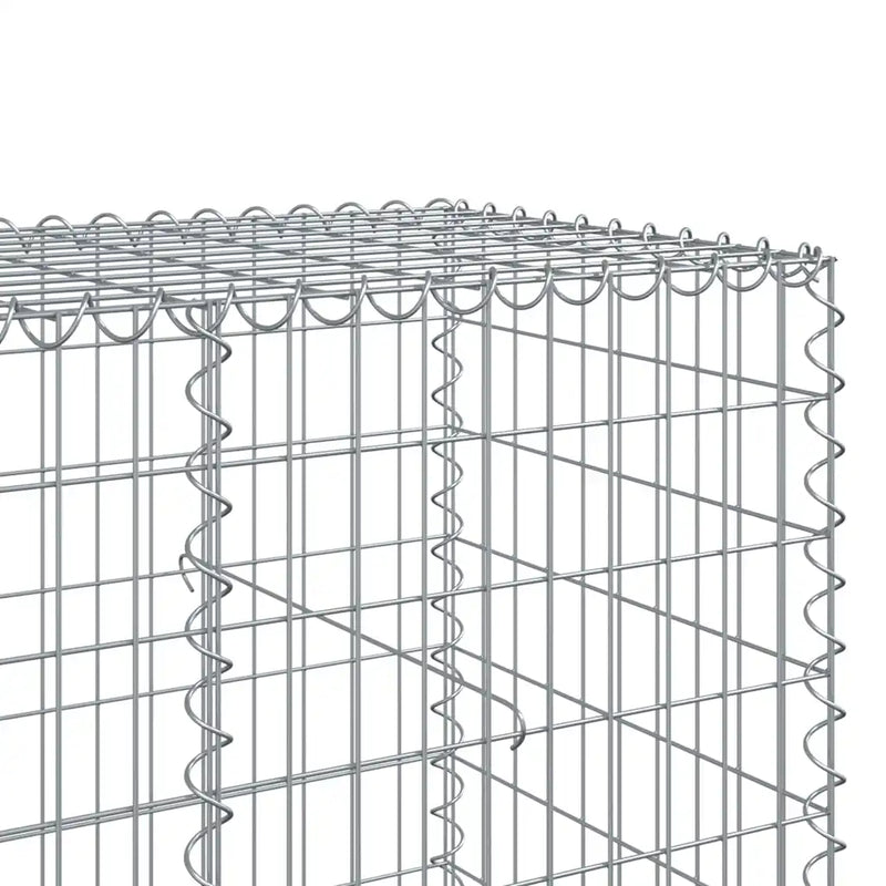 Gabion Basket with Cover 650x100x100 cm Galvanised Iron