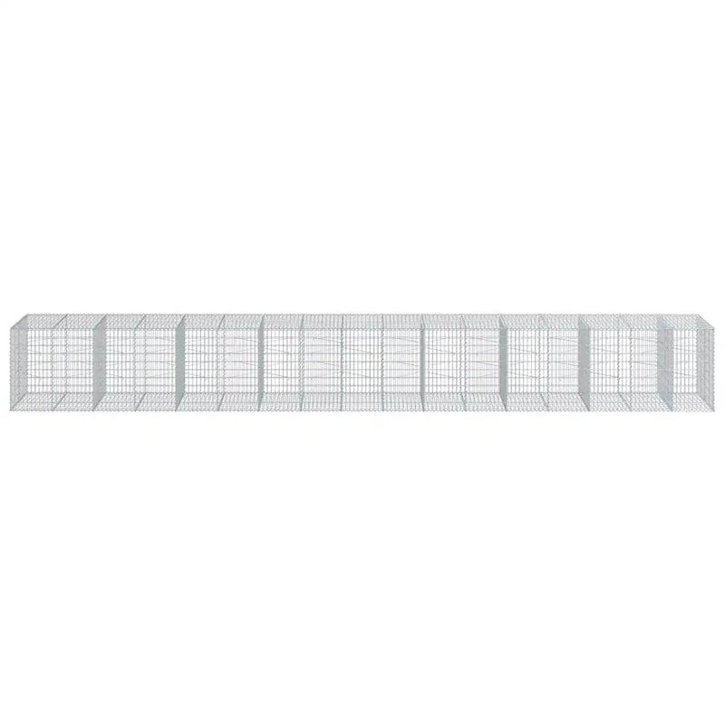 Gabion Basket with Cover 850x100x100 cm Galvanised Iron