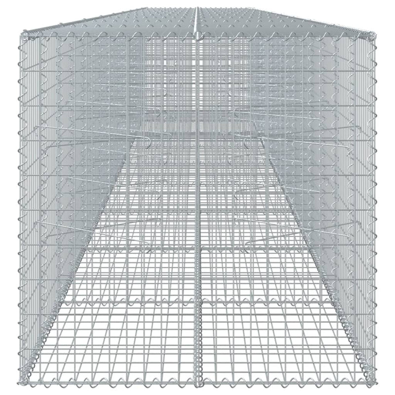 vidaXL Gabion Basket with Cover 900x100x100 cm Galvanised Iron