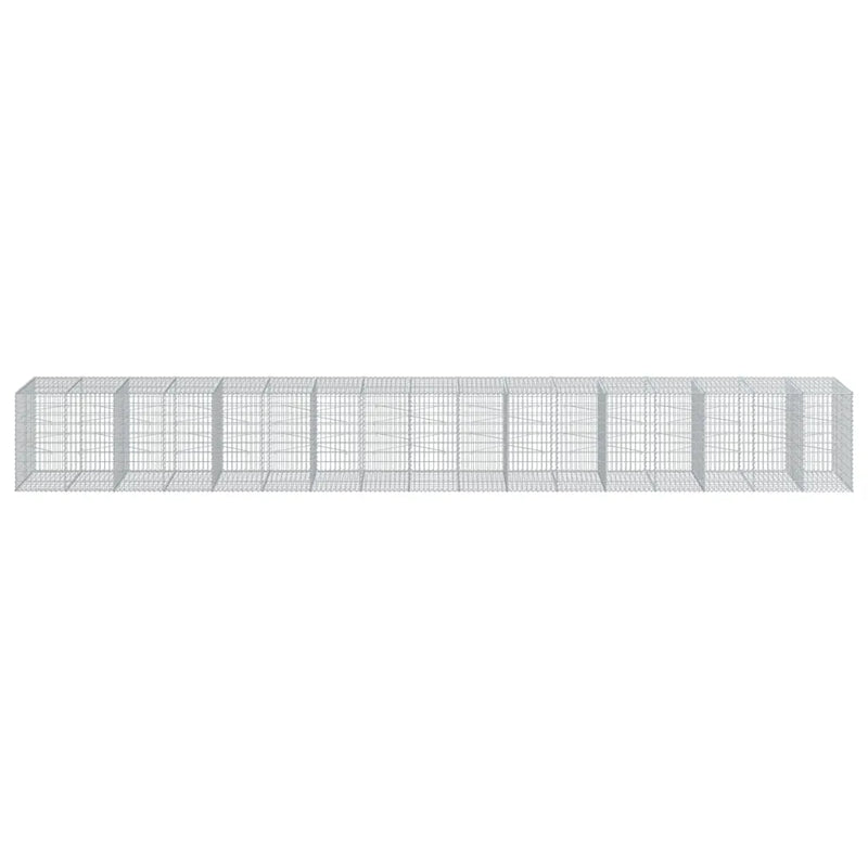 Gabion Basket with Cover 950x100x100 cm Galvanised Iron