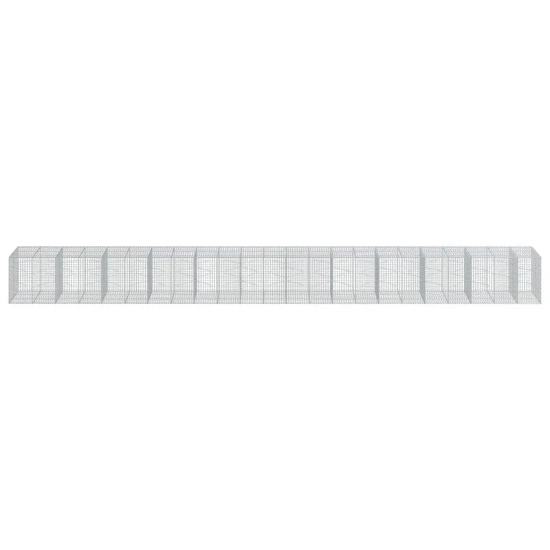 Gabion Basket with Cover 1150x100x100 cm Galvanised Iron