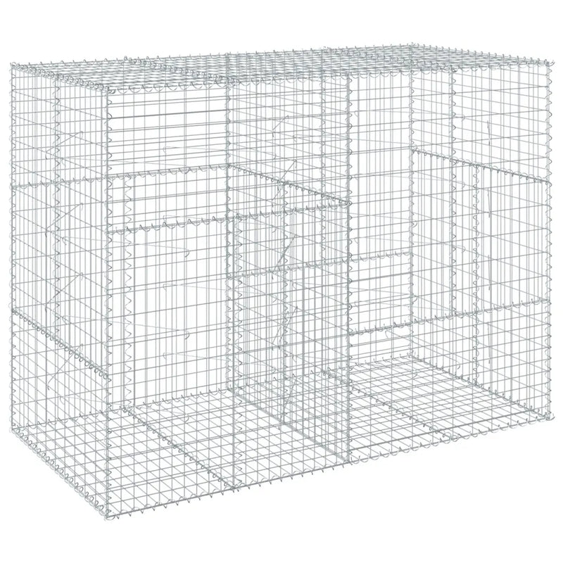 Gabion Basket with Cover 200x100x150 cm Galvanised Iron