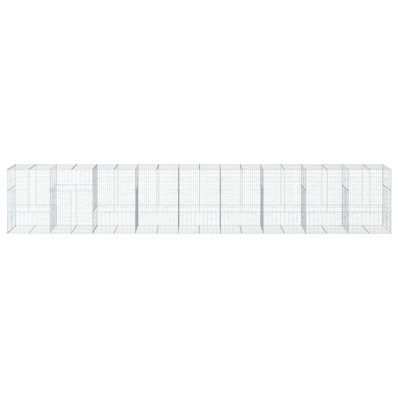 Gabion Basket with Cover 900x100x150 cm Galvanised Iron