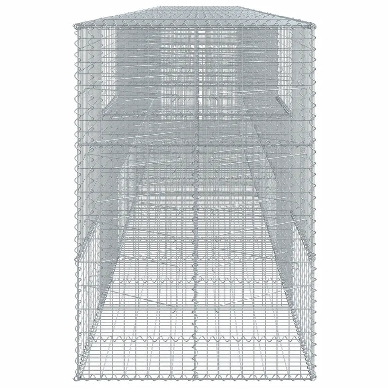 Gabion Basket with Cover 900x100x150 cm Galvanised Iron