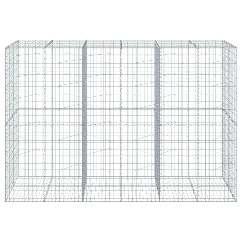 vidaXL Gabion Basket with Cover 300x100x200 cm Galvanised Iron