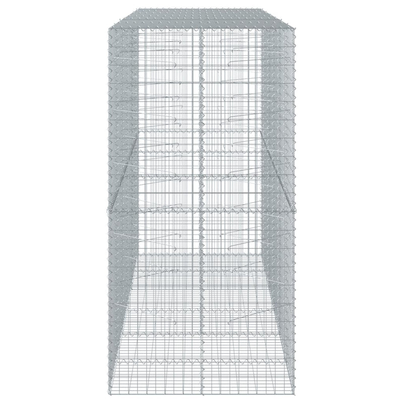 vidaXL Gabion Basket with Cover 300x100x200 cm Galvanised Iron