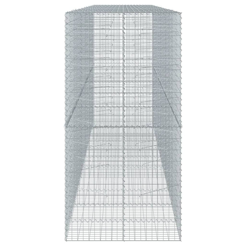 vidaXL Gabion Basket with Cover 550x100x200 cm Galvanised Iron