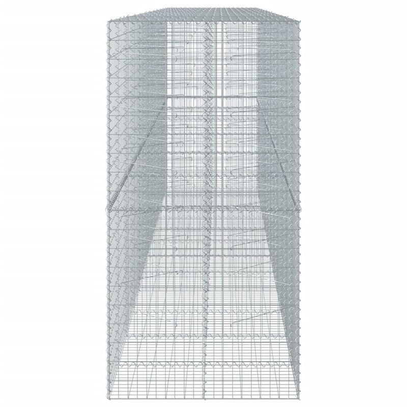 vidaXL Gabion Basket with Cover 600x100x200 cm Galvanised Iron