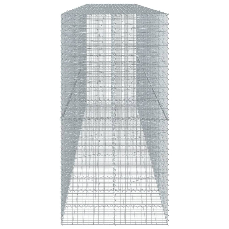 vidaXL Gabion Basket with Cover 650x100x200 cm Galvanised Iron