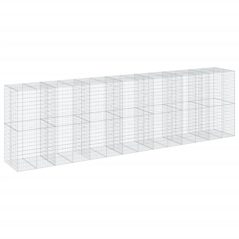 vidaXL Gabion Basket with Cover 700x100x200 cm Galvanised Iron